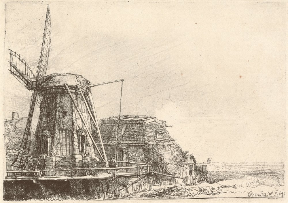 The Windmill by Rembrandt van Rijn