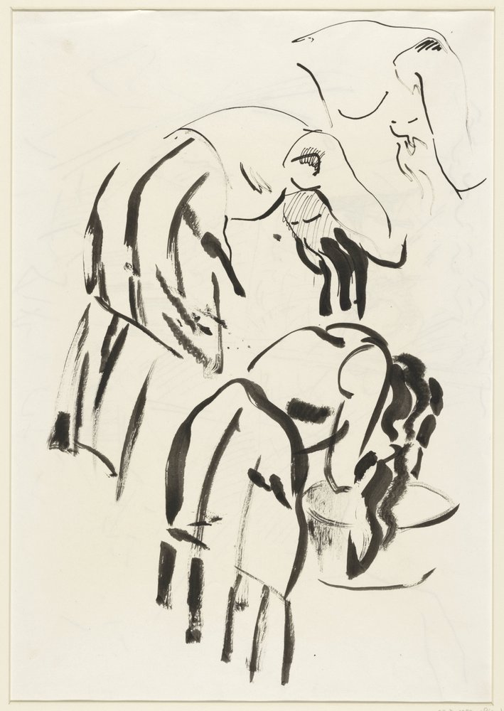 Sketches of a Woman Washing Her Hair by Rik Wouters