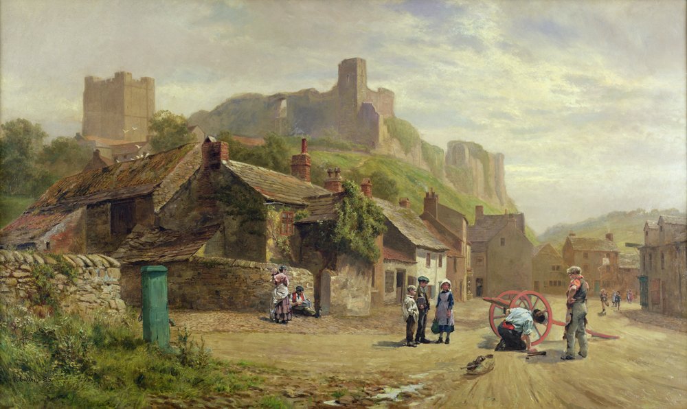 Children Watching a Wheelwright by Robert Gallon