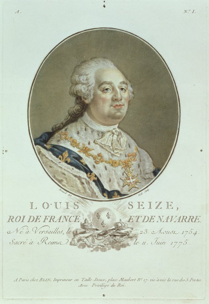 Portrait of Louis XVI (1754-93) from 'Portraits des Grands Hommes ...