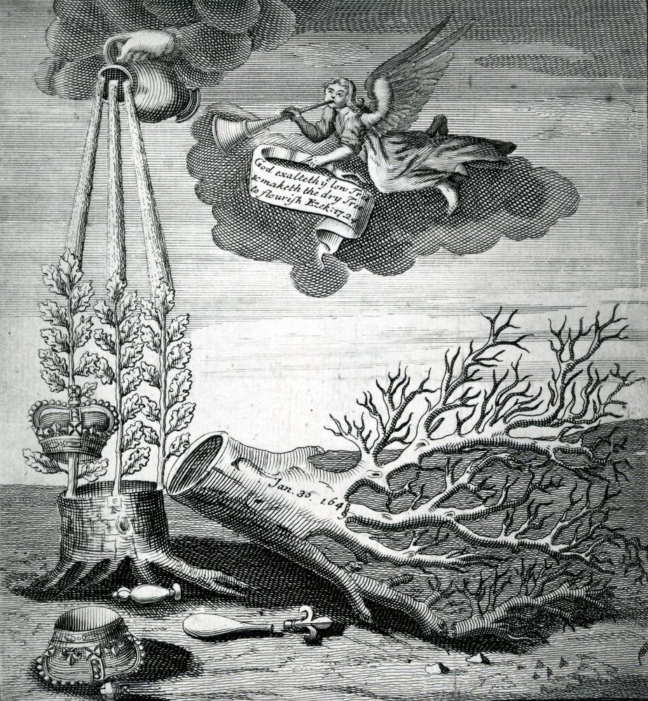 Emblematic Print Referring to the Execution of Charles I and the Stuart ...