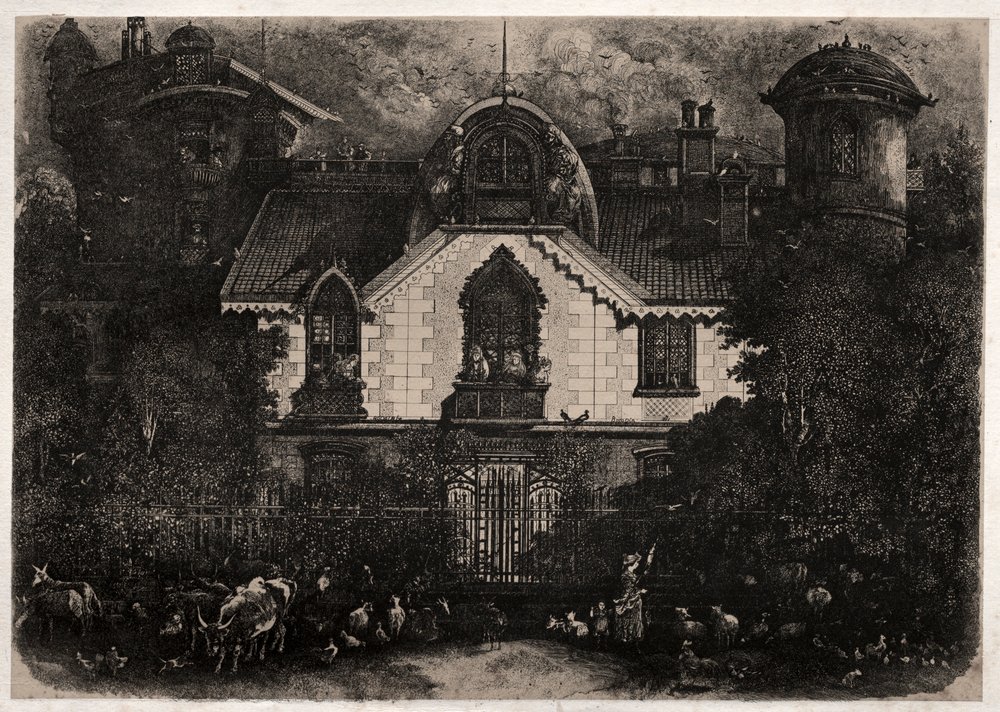 The Enchanted House, 1871 by Rodolphe Bresdin