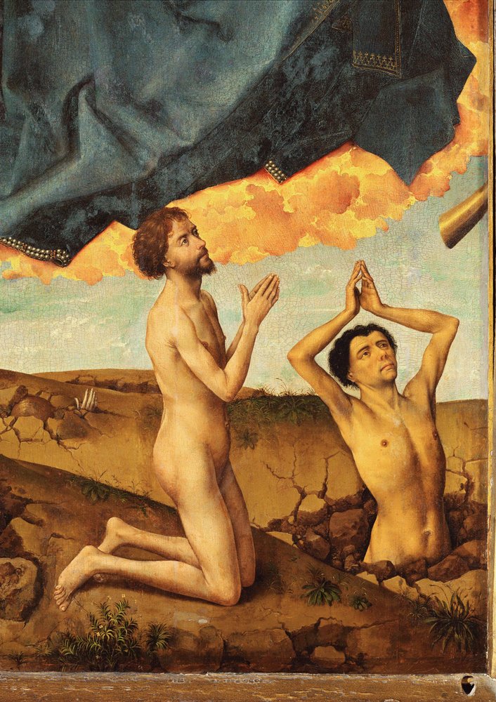 Altar of The Last Judgement: Resurrection and Adoration by Rogier van der Weyden