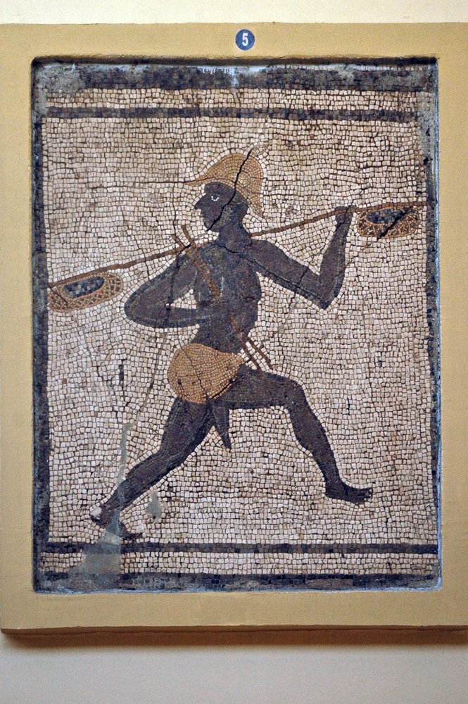 A Black fisherman, from Antakya (mosaic) by Roman