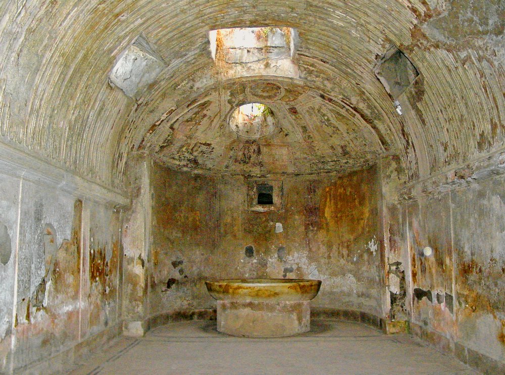 The Caldarium of the Forum Thermae by Roman: Fine art print