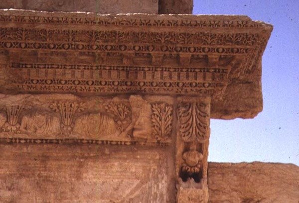 Detail of an entablature decorated with portrait busts, Roman, 2nd century by Roman