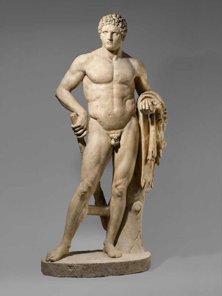 Marble statue of a youthful Hercules, 69-96 AD by Roman