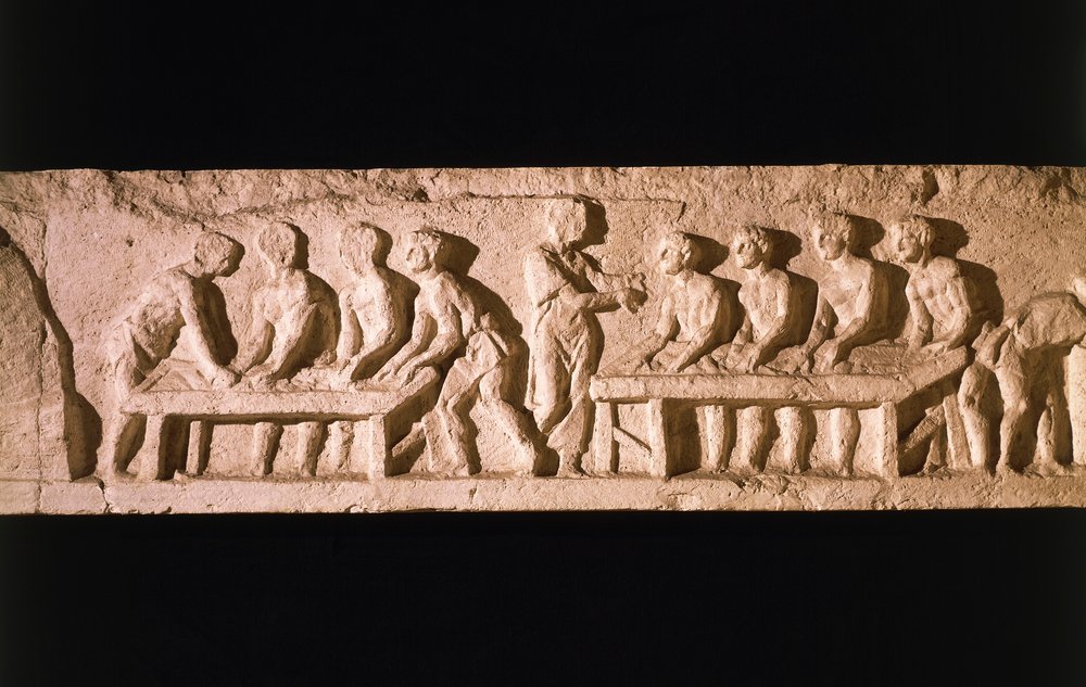 Relief Depicting Bakery, from the Tomb of Eurysaces the Baker, at Porta ...