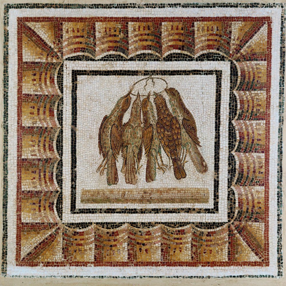 Five Dead Thrushes Strung on a Cord by Roman Roman