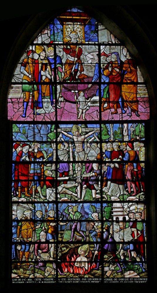 Window Depicting Scenes from the Life of St Denis, 1530-40
