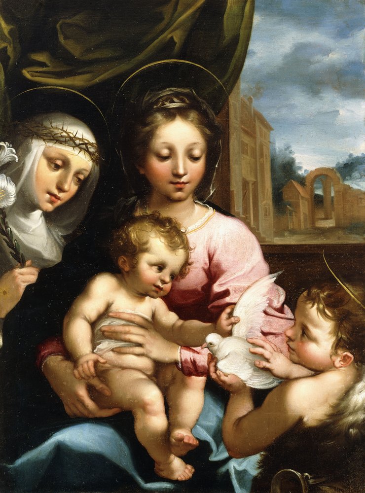 The Madonna and Child with the Infant Saint John the Baptist and Saint ...