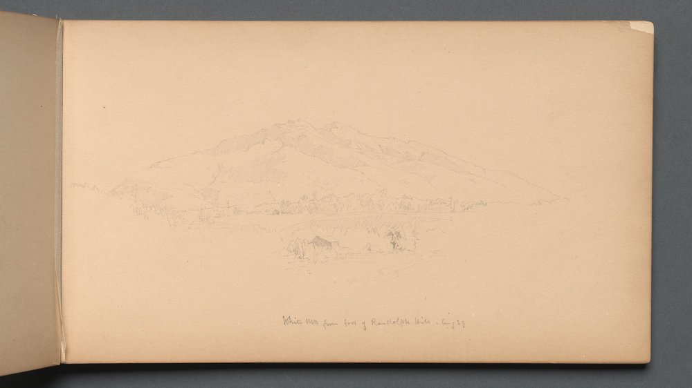 Sketchbook, page 12: "White Mountains from foot of Randolph Hill" by Sanford Robinson Gifford