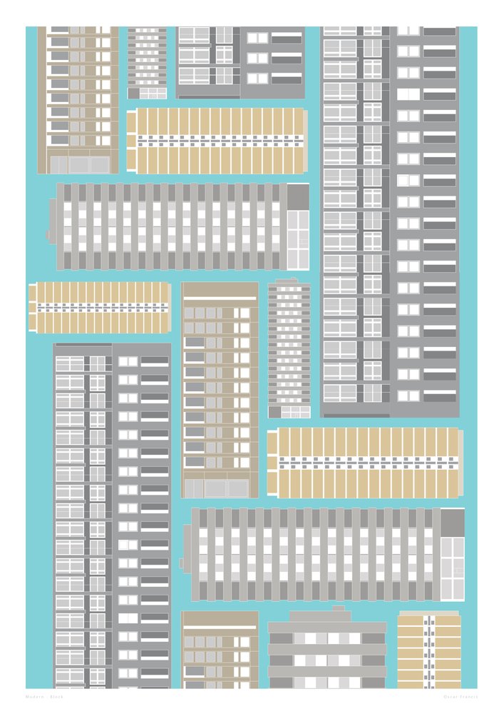 Modern Block, 2014 by Sarah Evans: Buy fine art print