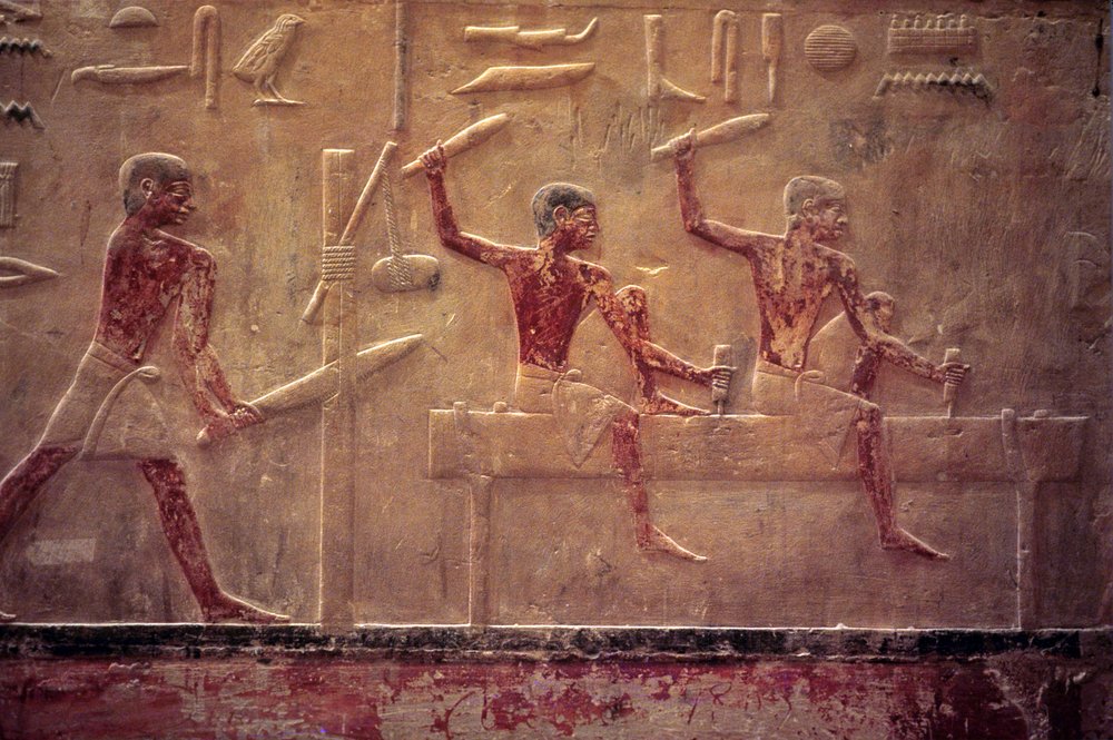 Ancient Egypt, Wall carving/painting, Mastaba/Tomb of Ti, Saqqara, 5th ...