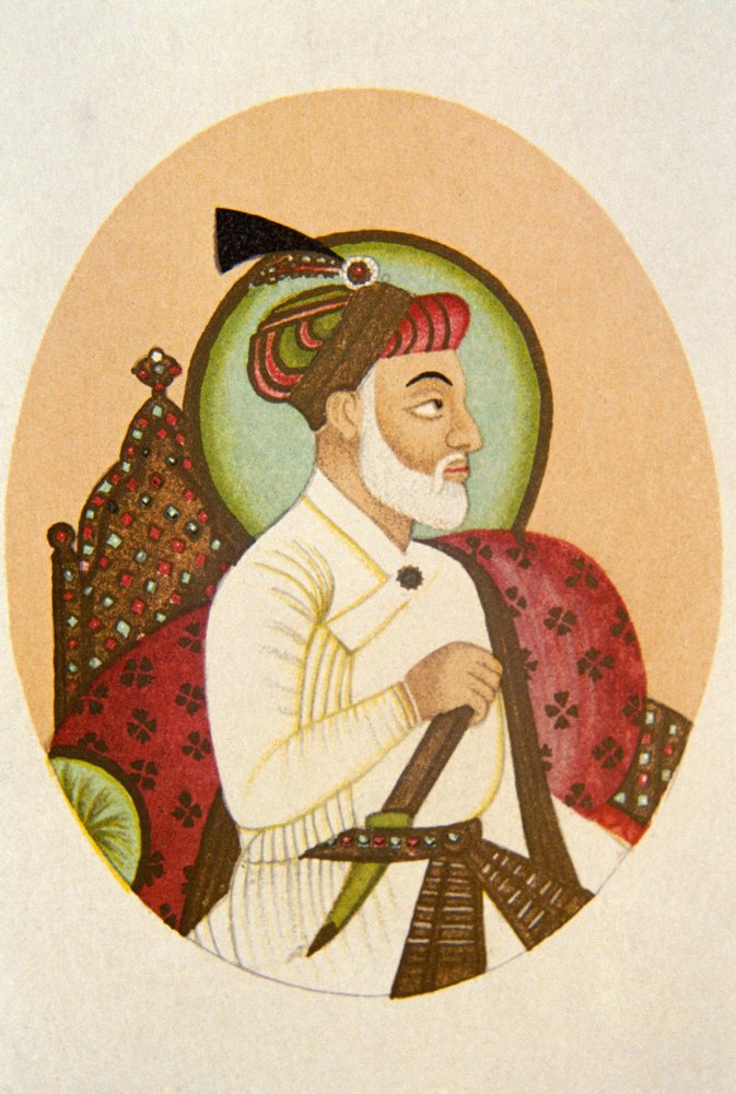 Portrait of Mughal Emperor Bahadur Shah, India