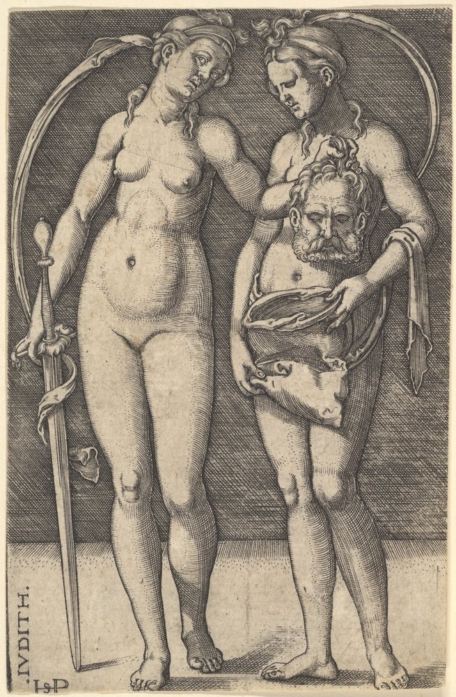Judith Standing to Right and Holding the Head of Holofernes by Sebald Beham