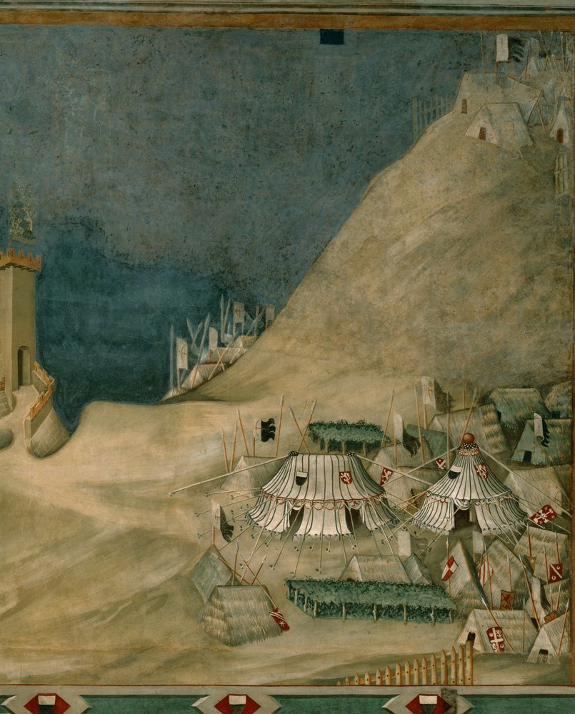 The Soldiers' Camp, from the Mural Showing the Condottiere Guidoriccio ...