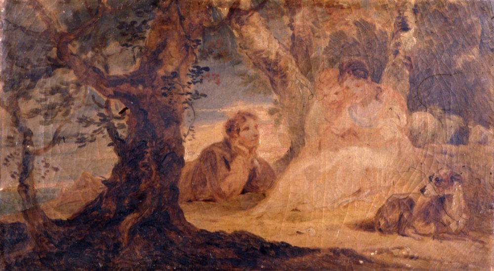 Figures in a Landscape by Sir Peter Francis Bourgeois