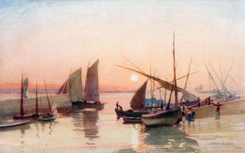 Fishing Boats in the Tagus by Stanley Inchbold