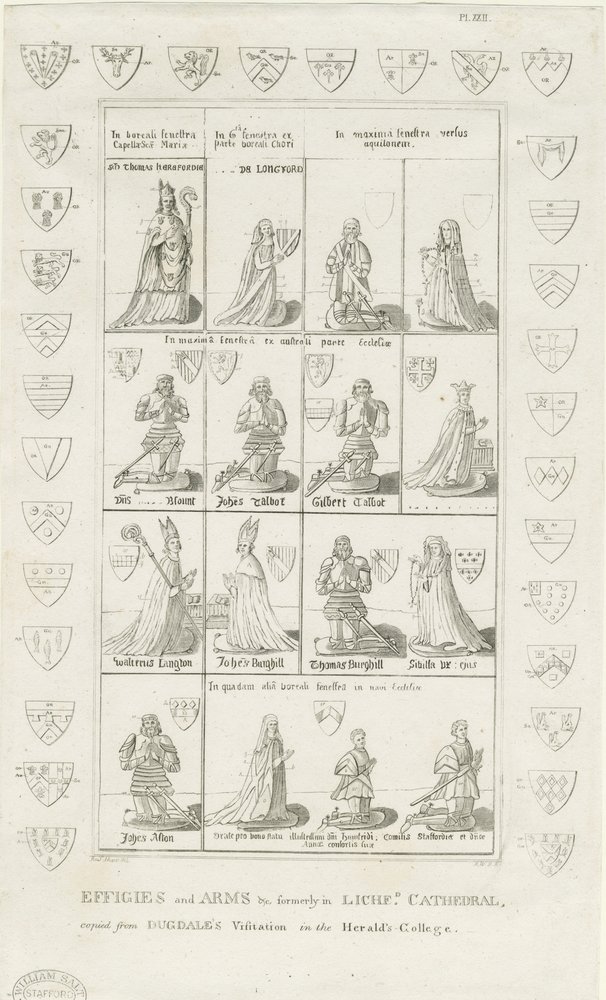 Lichfield Cathedral - Effigies and Arms by Stebbing Shaw
