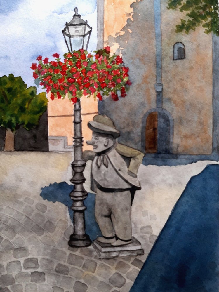Stoplight Man by Steegs-Art Karin: Premium art reproduction