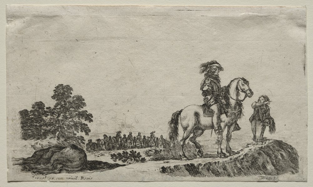 Various Figures and Landscapes: A Lost Horseman Enquiring the Way
