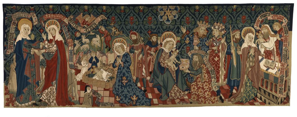 Tapestry Dorsal depicting Four Scenes from the Life of the Virgin, from ...