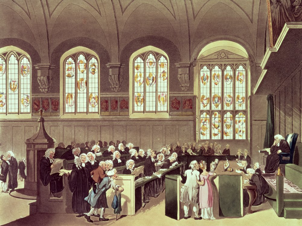 The Court of Chancery, Lincoln's Inn Fields, 1808 from Ackermann's ...