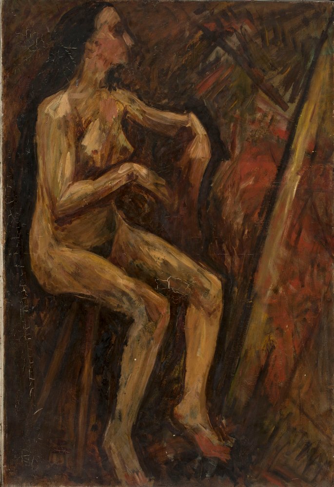 Seated Female Nude by Tadeusz Makowski