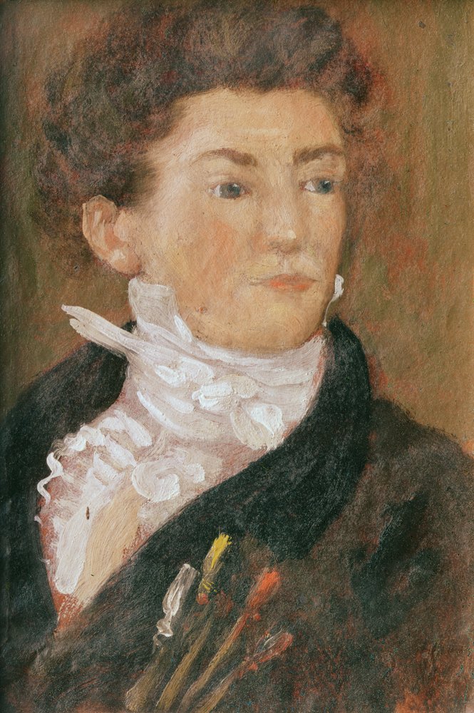 Self portrait with paintbrushes at the age of 18 by Theodore Gericault