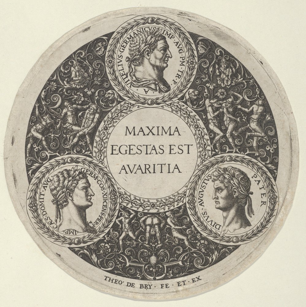 Design for a Dish with Portraits of the Roman Emperors Vitellius ...