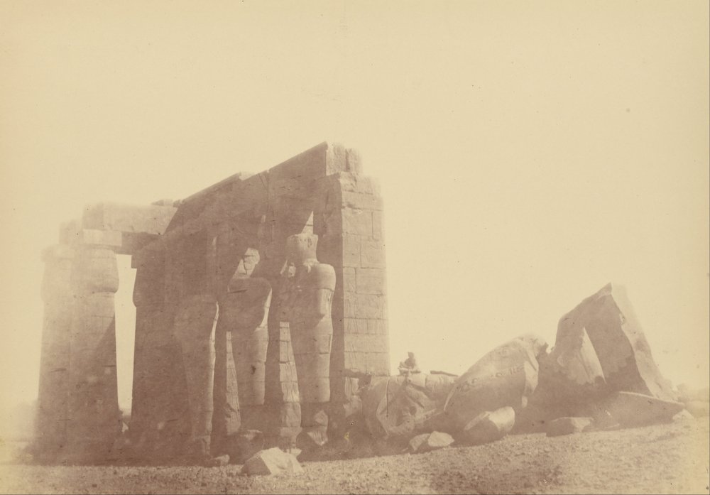 Close View of the Colossus of the Ramasseum by Théodule Devéria