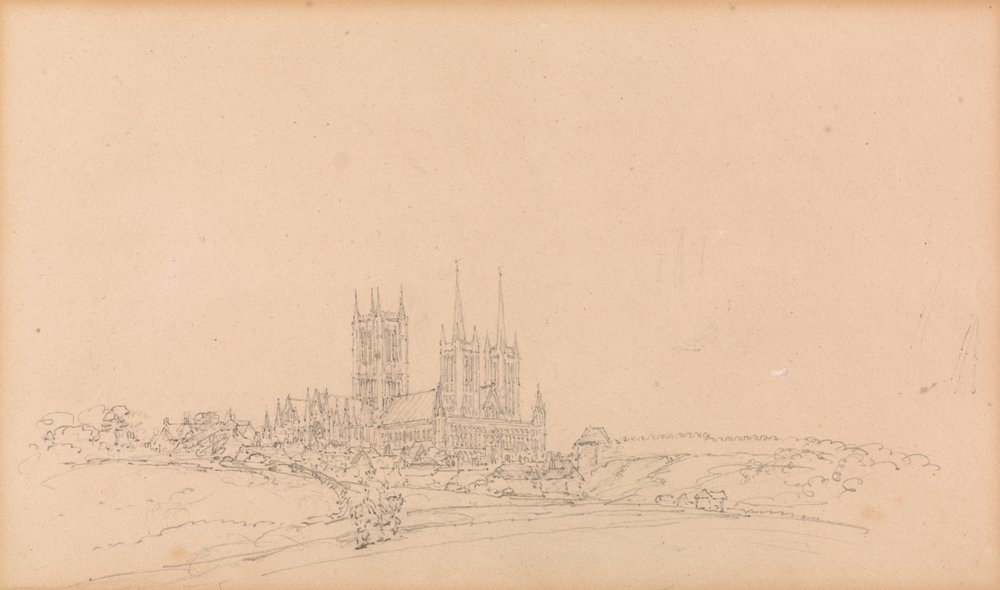 View of Lincoln Cathedral by Thomas Girtin