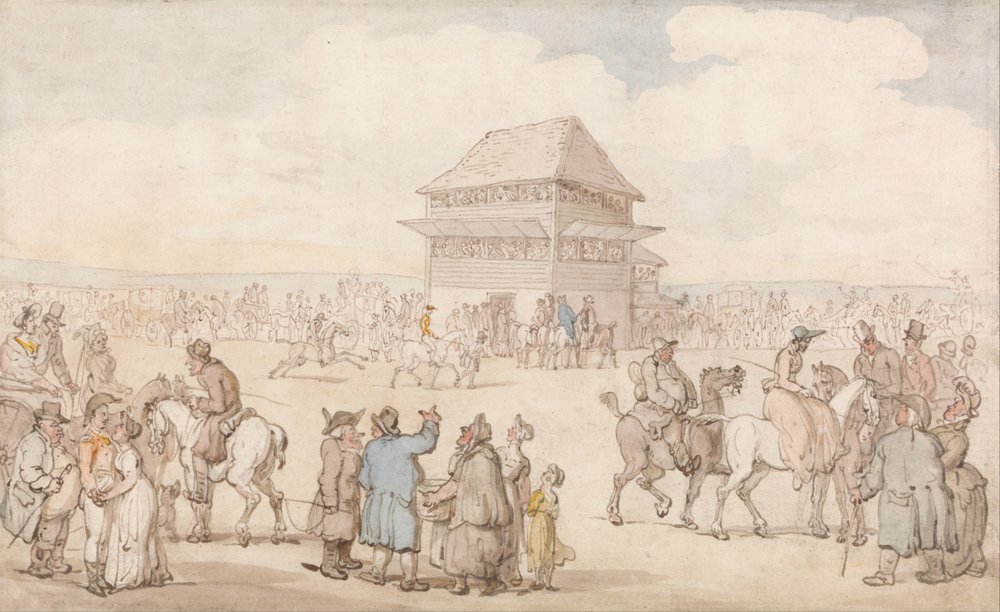 A Crowded Race Meeting by Thomas Rowlandson