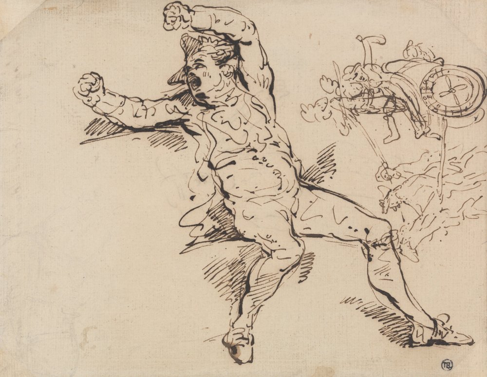Study of a Shouting Man by Thomas Rowlandson