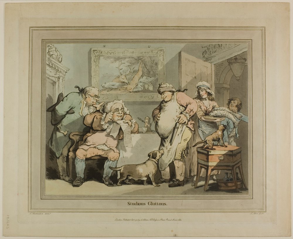 Studious Gluttons by Thomas Rowlandson