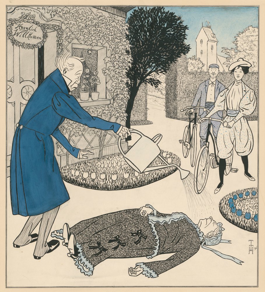 The modern woman or visit to the newlyweds by Thomas Theodor Heine