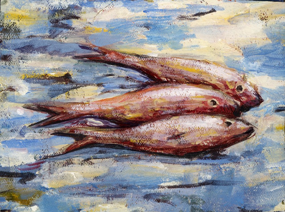 Three Fish by Tilly Willis: Highest-quality art reproduction