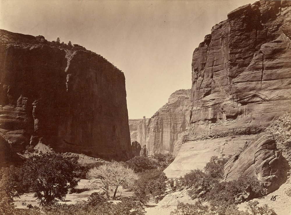 Head of Cañon de Chelle, Looking Down, Walls About 1,200 Feet in Height by Timothy H. O