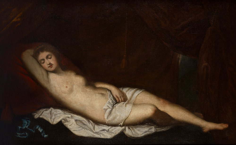 Sleeping Venus, c. 1510-76 by Titian (c.1488-1576) (after)