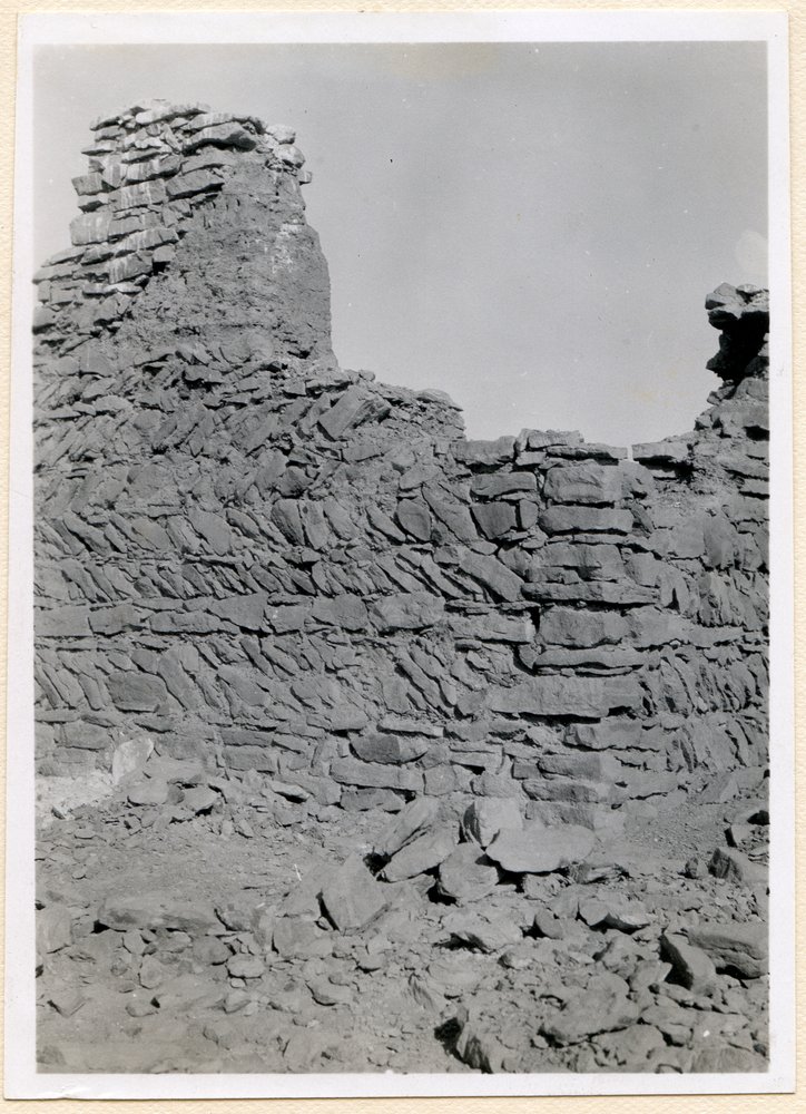Ruins of southern church, detail of brickwork, Sabagura, Egypt by Ugo Monneret de Villard