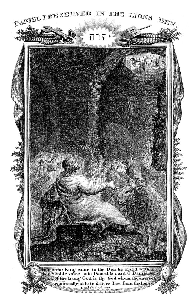 Daniel in the Lions' Den by Unbekannt: Buy fine art print