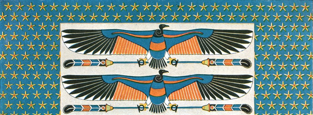 (Detail) Ceiling Painting in the Tomb of Bekenranef at Sakkara, Egypt by Unbekannt