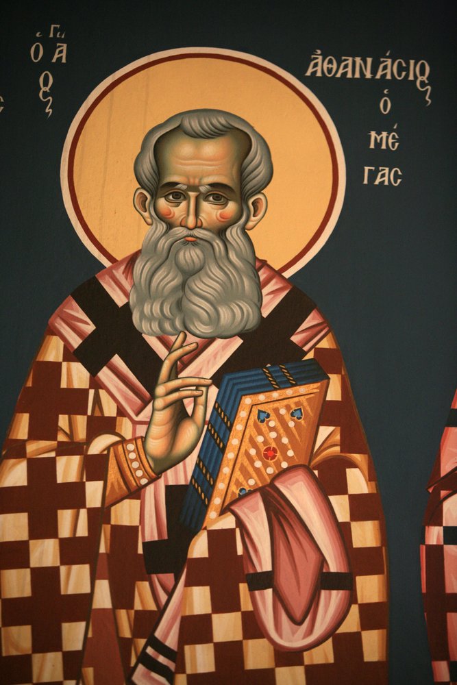 Greek Orthodox Icon Depicting Saint Athanasos the Great, Thessaloniki ...