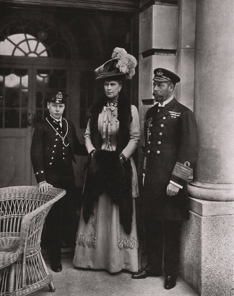 King George and Queen Mary with Their Son Prince Edward, May 1910