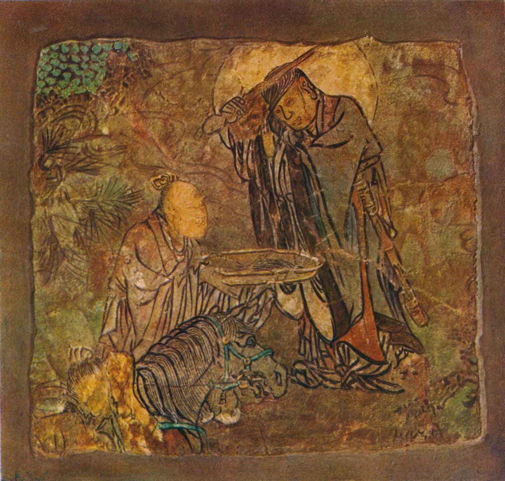 Prince Gotama Gautama Cutting Off His Hair by Unbekannt