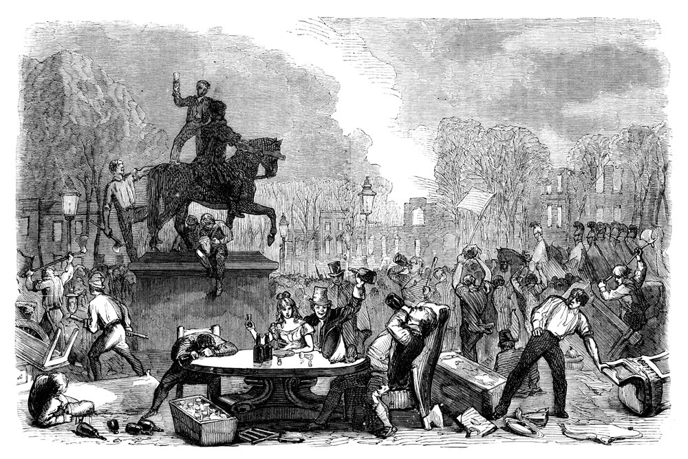 Reform Riots in Queens Square, Bristol, 1831 by Unbekannt