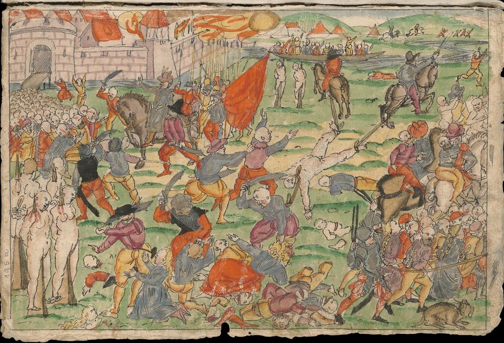 Russian Atrocities in Livonia, July and August 1577. From Johann Jakob ...