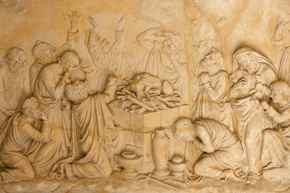 Sculpture Depicting the Priests of Baal at El Muhraqa, Israel
