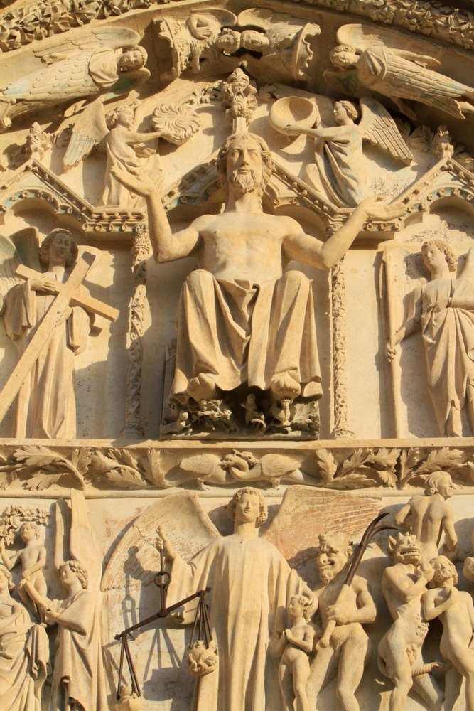 Christ Seated on a Throne, The Last Judgment, Tympanum of the Western Central Portal, St. Stephen
